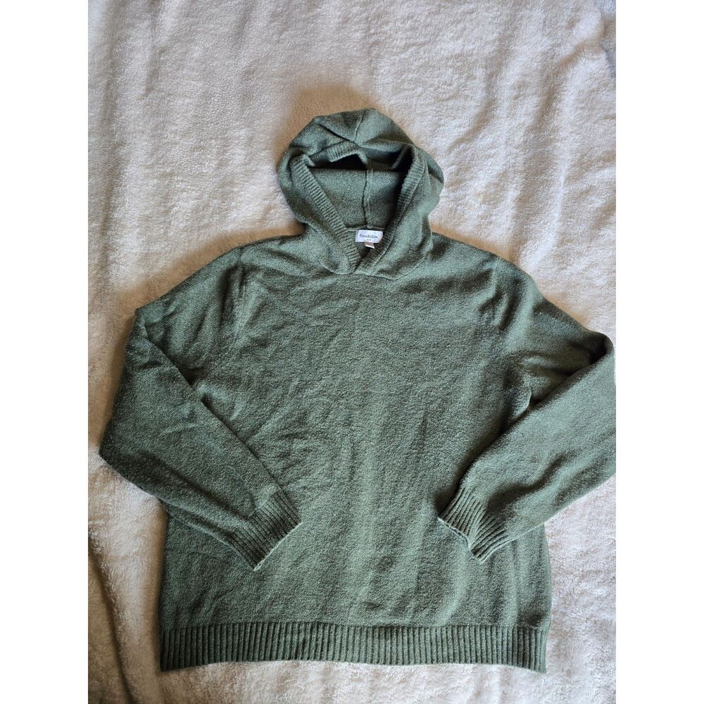 Goodfellow Co Men's XL Olive Green Hooded Sweater Cotton Blend Pullover